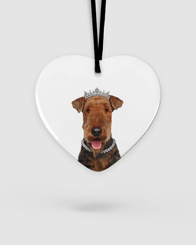 Airedale Terrier Dog Ceramic Hanging Ornament