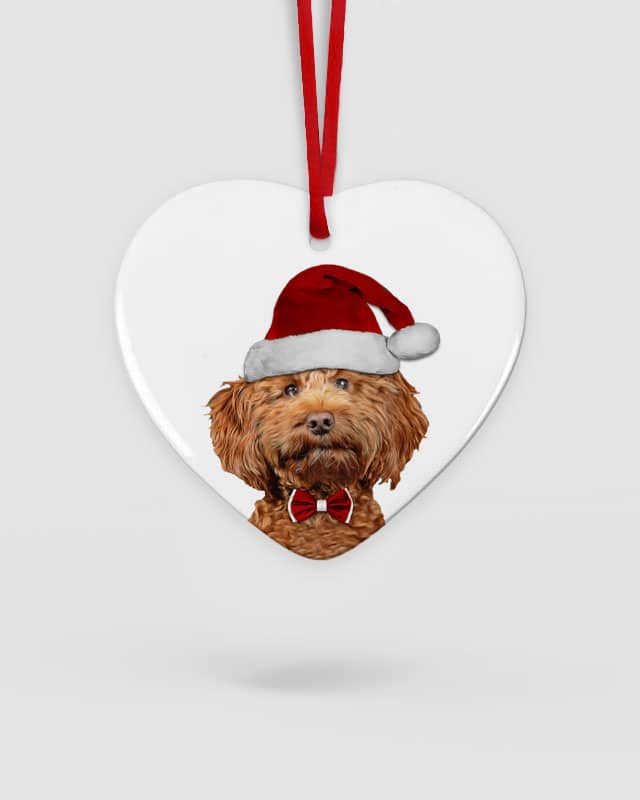 Personalised Apricot Cockapoo Christmas Decoration