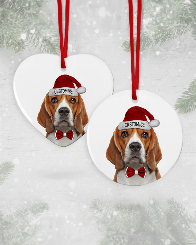 Personalised Beagle Christmas Decoration