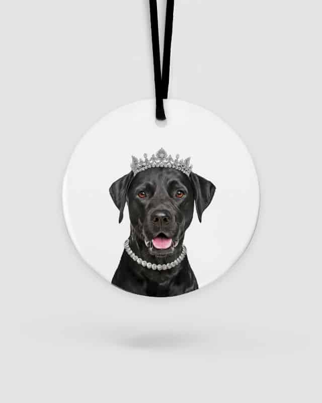 Black Labrador Dog Ceramic Hanging Ornament