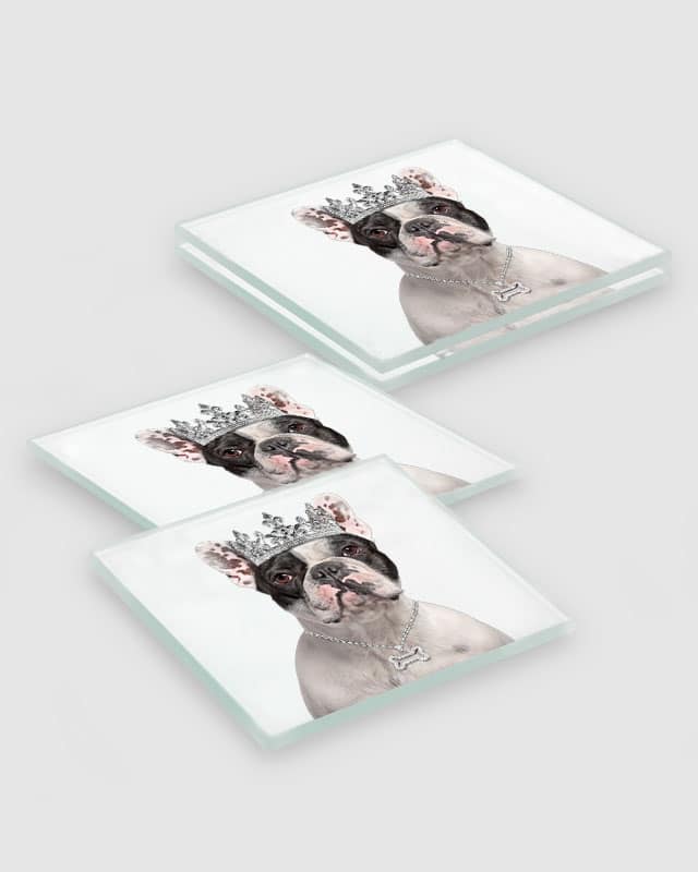 Black & White French Bulldog Coasters