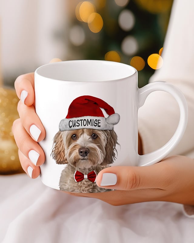 Personalised Cockapoo Christmas Mug