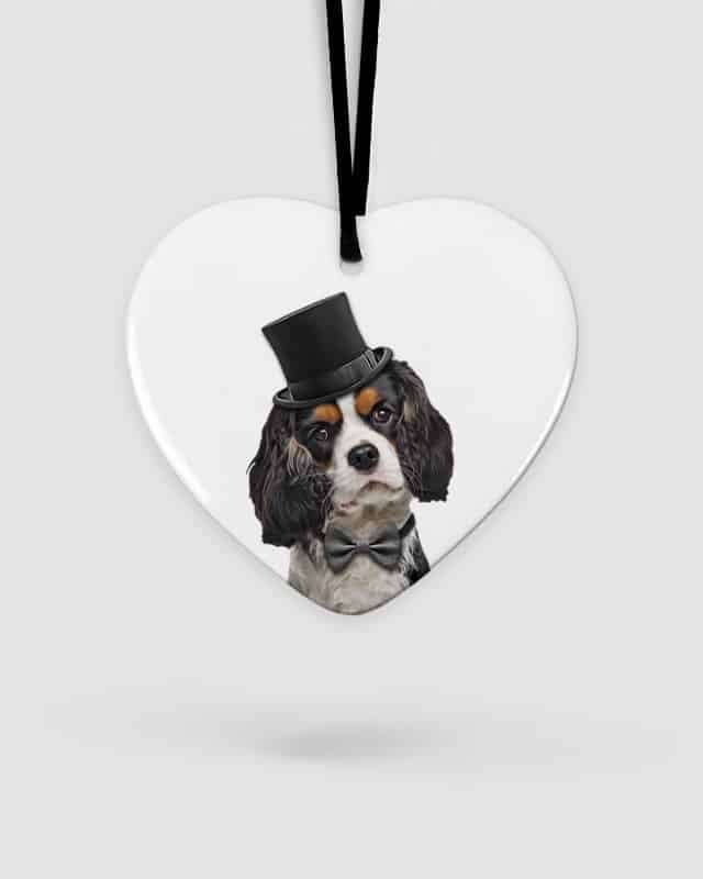 Cavalier King Charles Spaniel Dog Ceramic Hanging Ornament