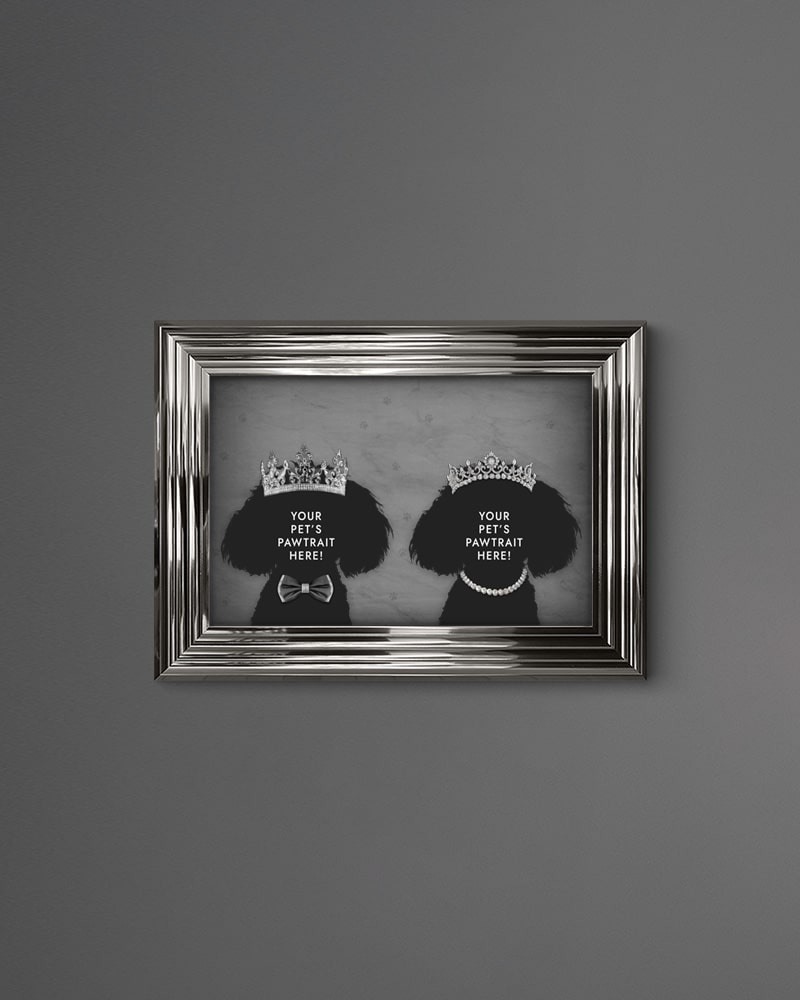 Personalised Double Pet Portrait Framed Wall Art