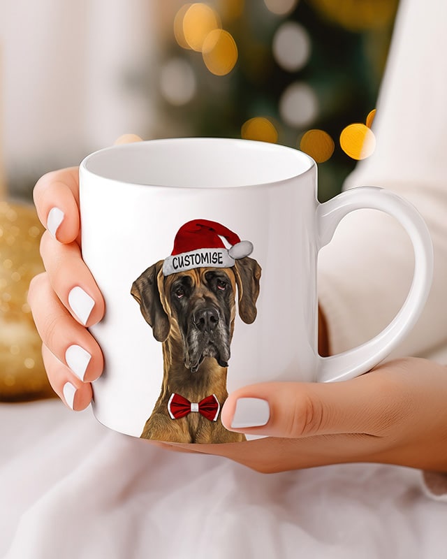 Personalised Great Dane Christmas Mug