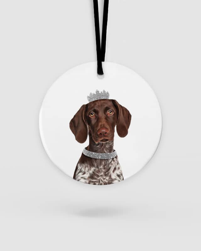 German Pointer Dog Ceramic Hanging Ornament