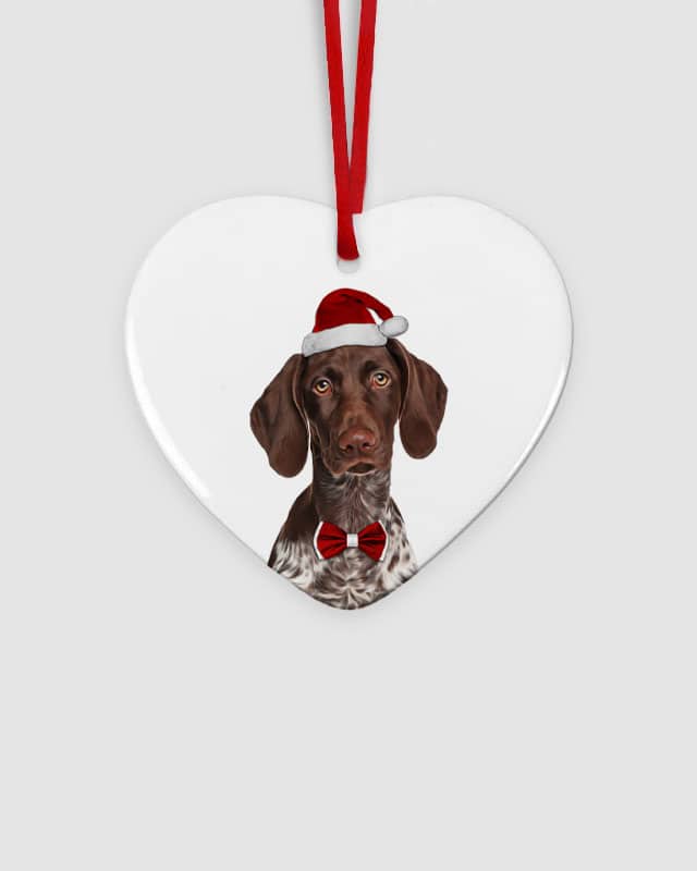 Personalised German Pointer Christmas Decoration