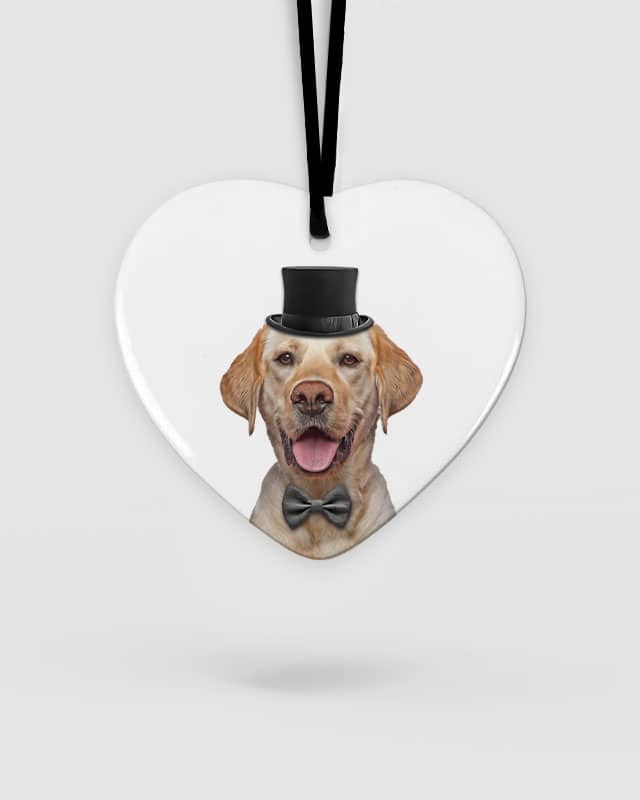 Golden Labrador Dog Ceramic Hanging Ornament