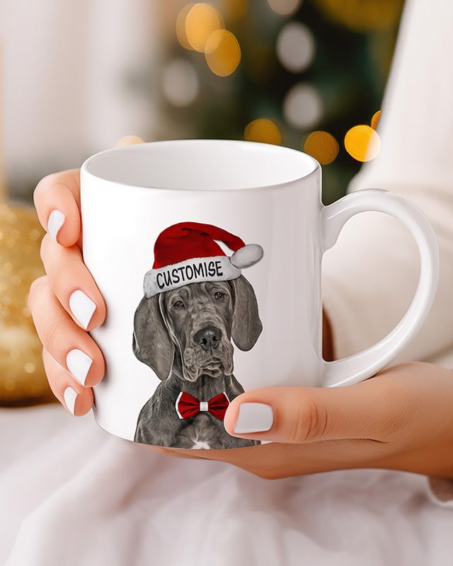 Personalised Great Dane Christmas Mug