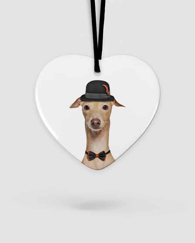 Italian Greyhound Dog Ceramic Hanging Ornament