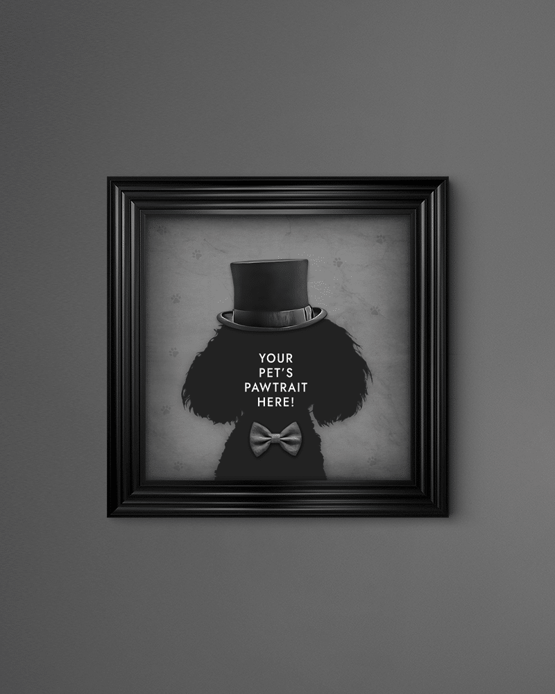 Personalised Pet Portrait The Gentleman Framed Wall Art
