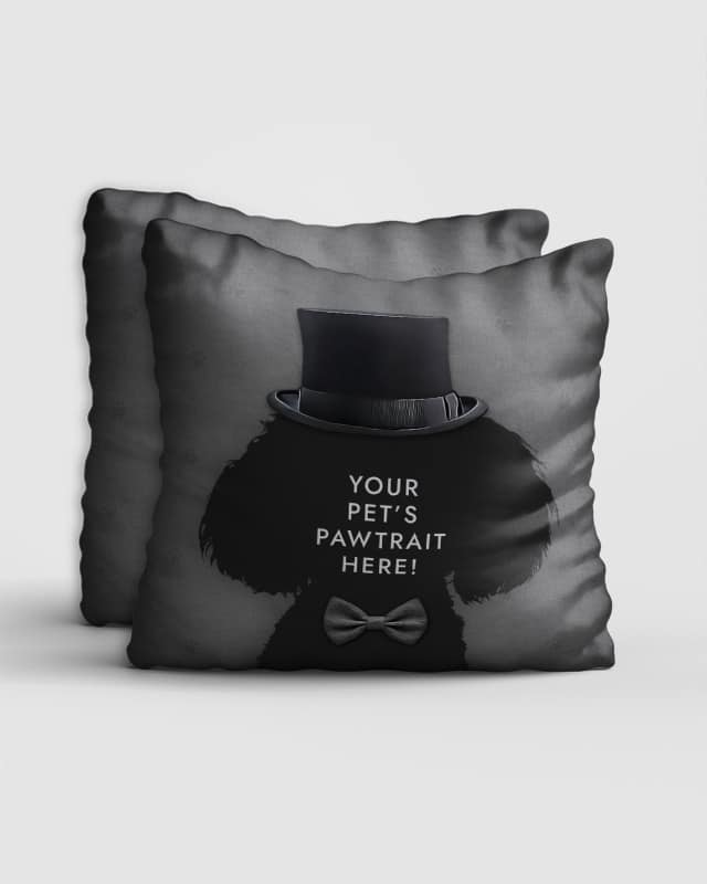Personalised Pet Portrait Cushion The Gentleman