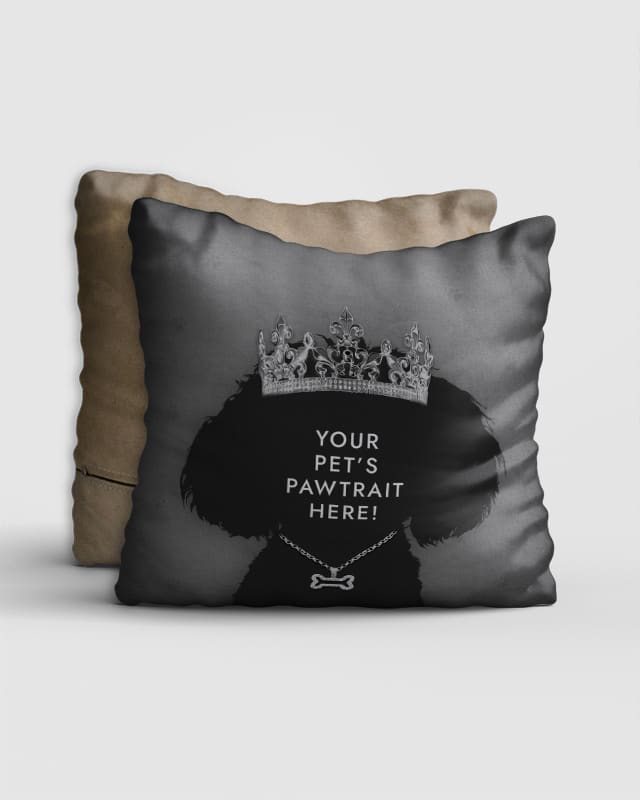 Personalised Pet Portrait Cushion The King