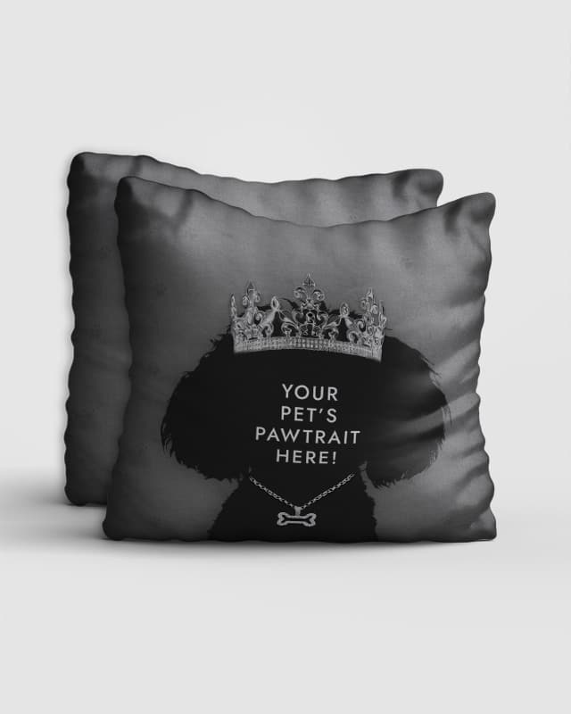 Personalised Pet Portrait Cushion The King