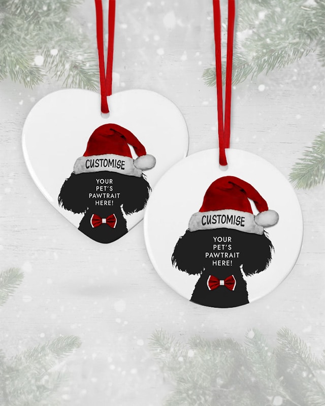 Personalised Pet Pawtrait Christmas Decoration