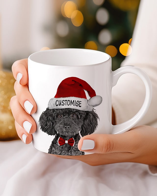 Personalised Toy Poodle Christmas Mug