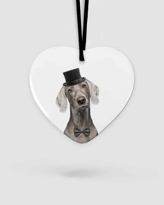 Weimaraner Dog Ceramic Hanging Ornament