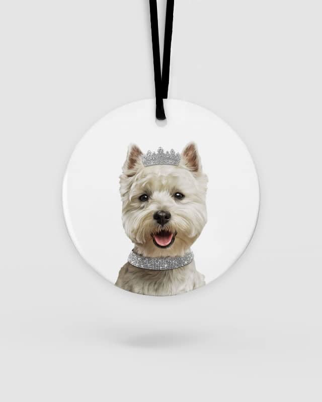 West Highland Terrier Dog Ceramic Hanging Ornament